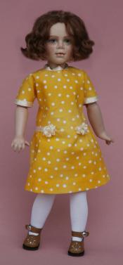 Click to enlarge image  - 11 1/2 inch  BJ Kenderick  Head Mold - 1920's Girl's Dress 