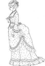 Click to enlarge image 1870 Summer Visiting Dress - Pattern 85