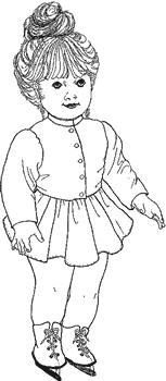Click to enlarge image Skating Outfit that fits American Girl Dolls - Pattern 51