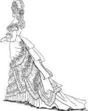 Click to enlarge image 1876 Evening Gown - Pattern 92