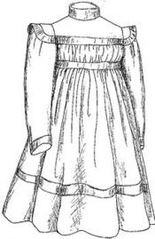 Click to enlarge image 1899 Girls Dress with Square Yoke - Pattern 8